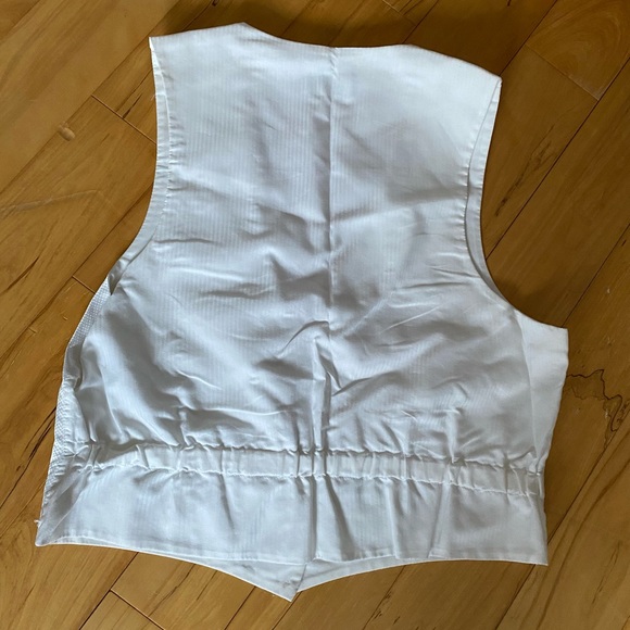 Bracci men’s L white suit vest / waistcoat - Picture 2 of 3